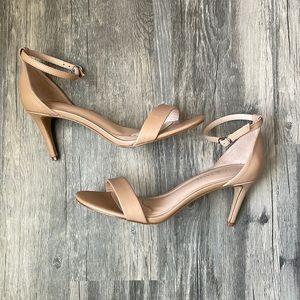 Nude heels, worn once!